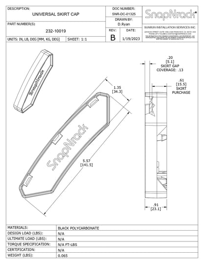 232-10019 rails skirt