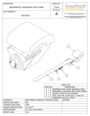 242-02215 silver end clamps