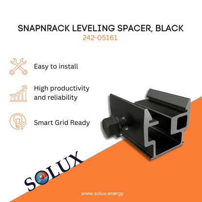 This is an image of SnapNrack Leveling Spacer, Black, 242-05161