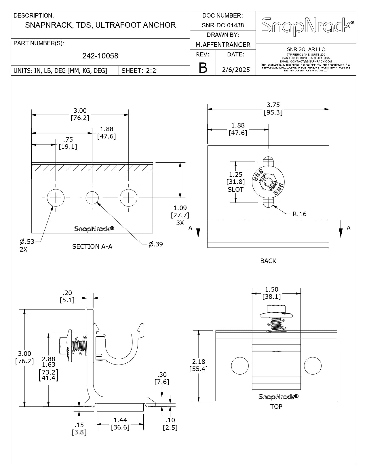 242-10058 ultrafoot anchor