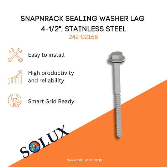 This is an image of SnapNrack Lag Bolt Washer 4-1/2", Stainless Steel