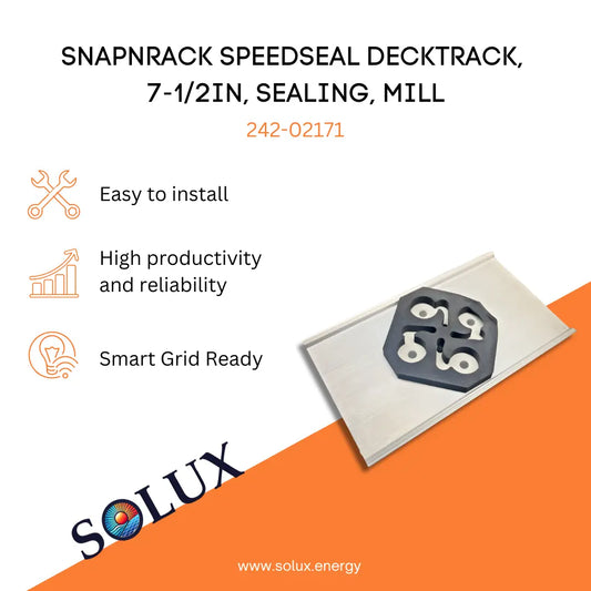 This is an image of SnapNrack Speedseal Decktrack, 7-1/2in, Mill