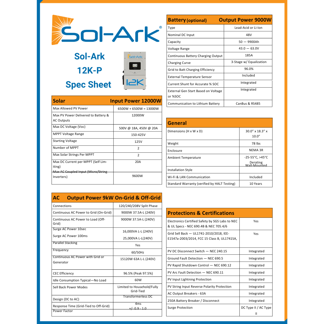 SA-12K-EMPKIT inverter 12kw