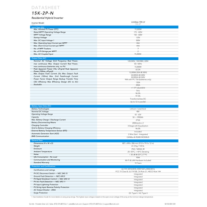 SA-15K-2P-N 15k hybrid inverter