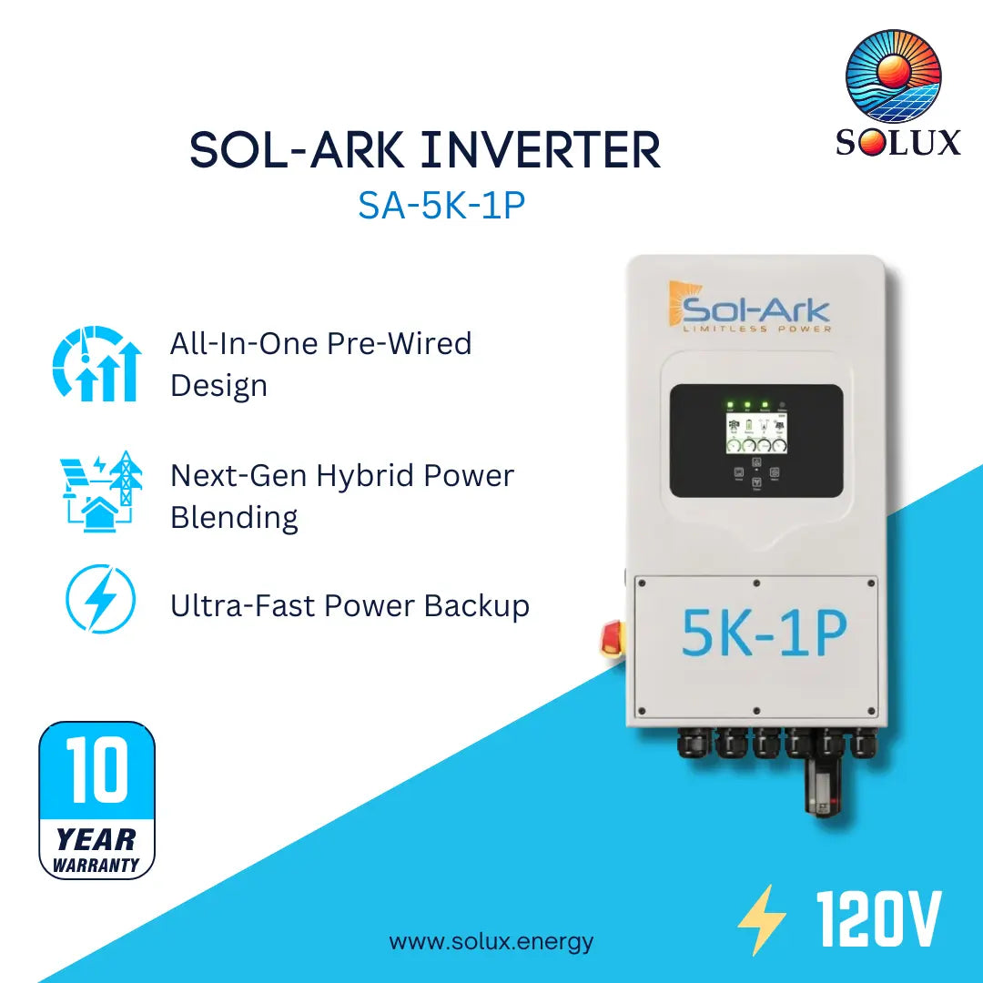 This is an image of Sol-ark 5kw inverter Indoor/Outdoor NEMA-3R 