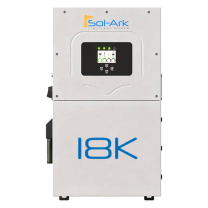 Sol-Ark power station with a digital display on a white background