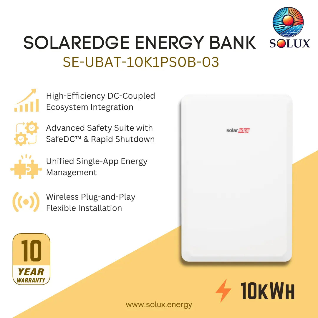 SolarEdge SE-UBAT-10K1PS0B-03 Domestic Content Energy Bank 10kWh Battery
