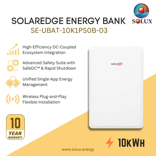 SolarEdge SE-UBAT-10K1PS0B-03 Domestic Content Energy Bank 10kWh Battery
