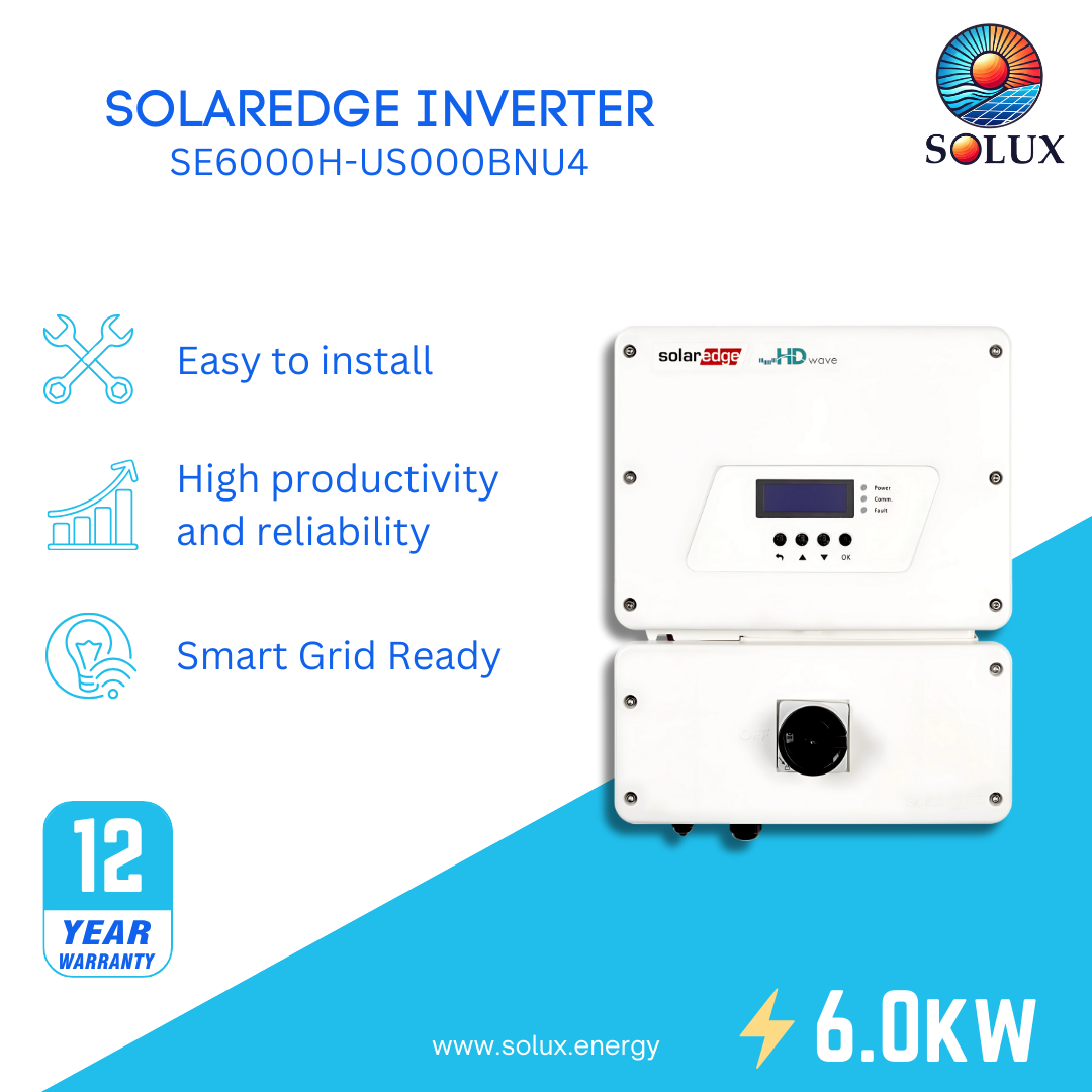 SolarEdge SE6000H Inverter w/HD-Wave Technology & SetApp configuration ...