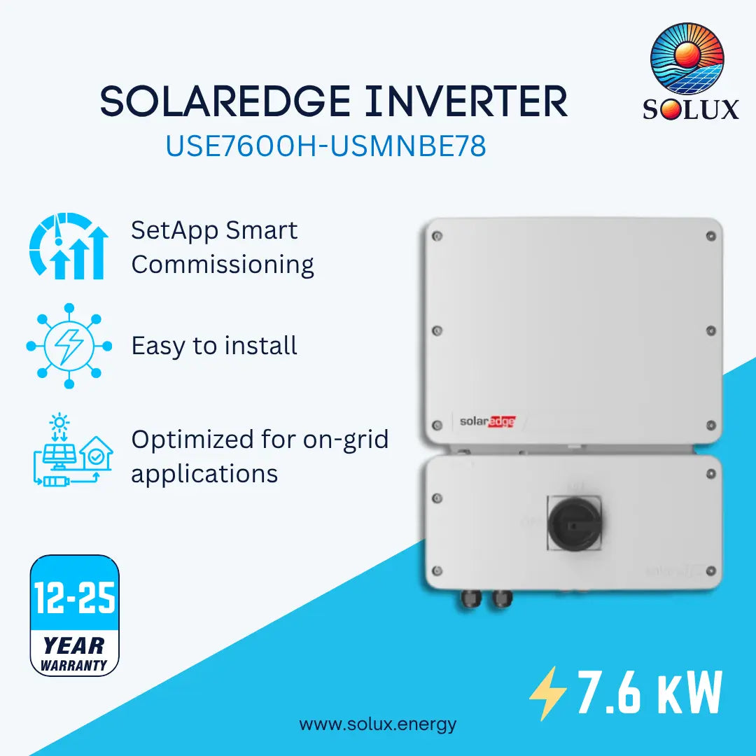 SolarEdge USE7600H-USMNBE78 7.6kW Single Phase Inverter