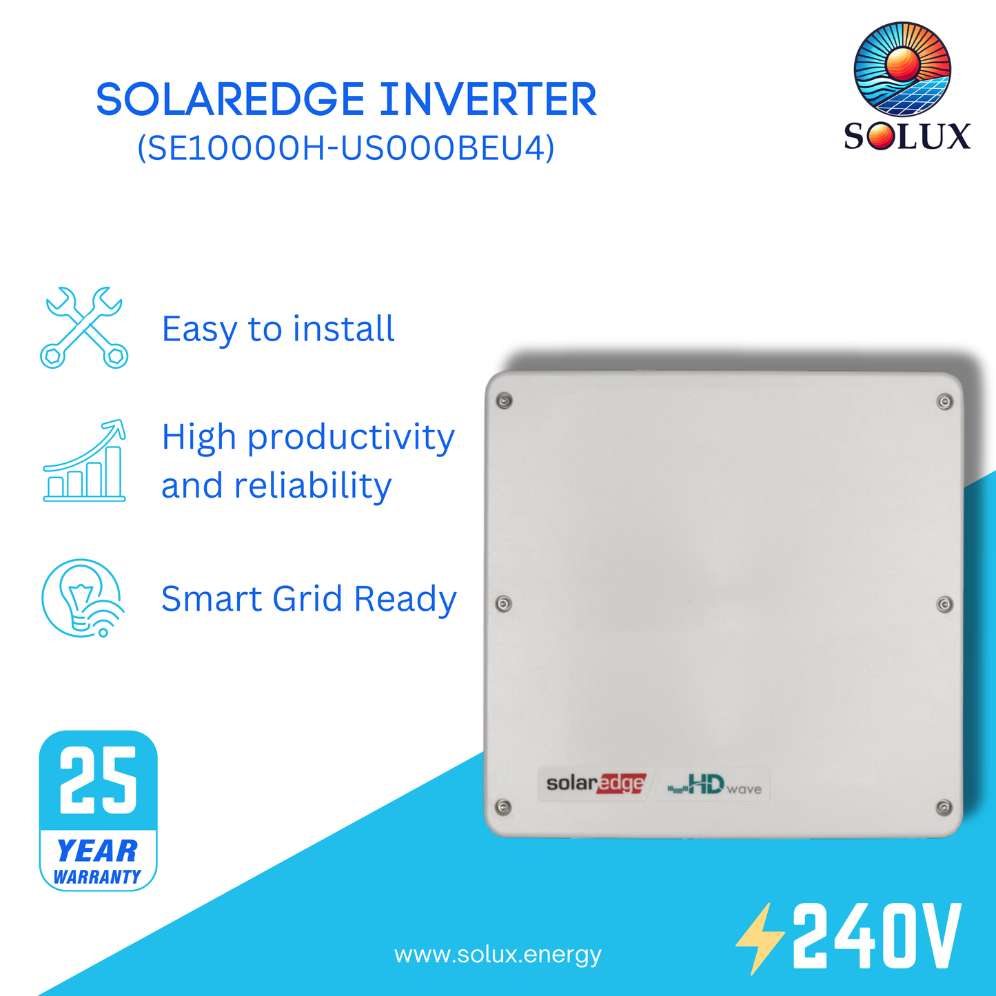 The solaredge 10000w setapp hd-wave inverter is a powerful and efficient solution for residential solar power systems.