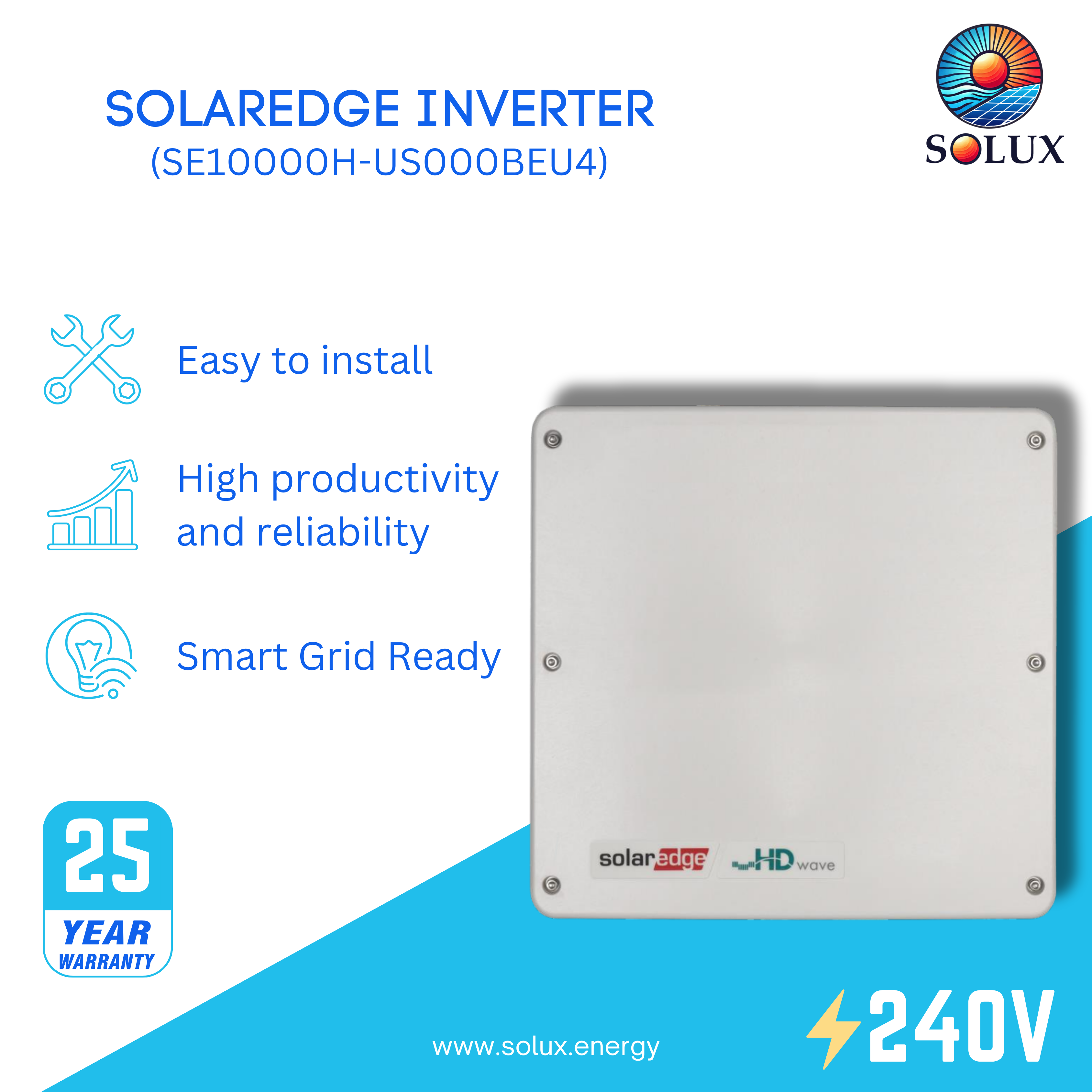 The solaredge 10000w setapp hd-wave inverter is a powerful and efficient solution for residential solar power systems.