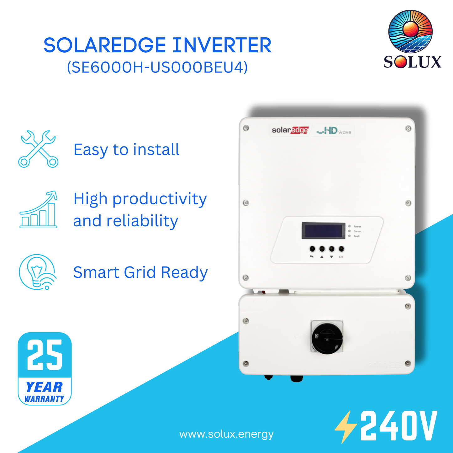 The solaredge 6000w setapp hd-wave inverter is a powerful and efficient solution for residential solar power systems.