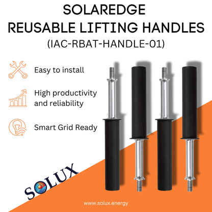 Safely and easily transport your SolarEdge Energy Bank battery with these reusable solaredge battery lifting handles.