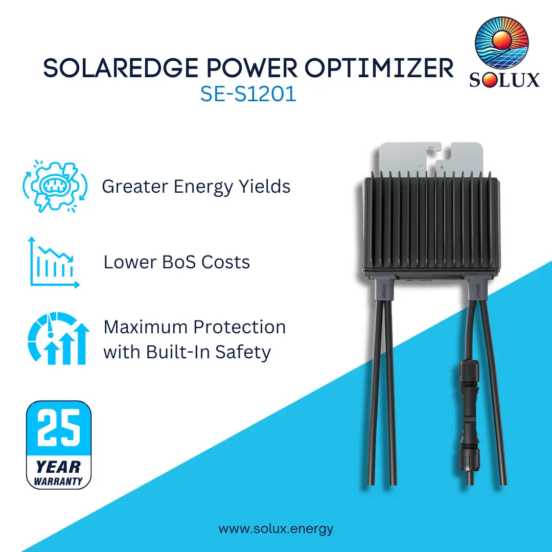 This is a graphic image of solaredge power optimizer for commercial inverter