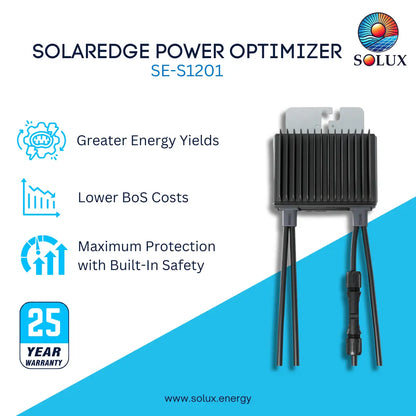 This is a graphic image of solaredge power optimizer for commercial inverter