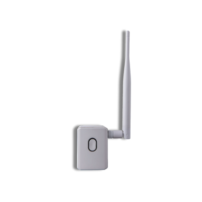 A gray SolarEdge Wireless Gateway Repeater with an antenna, designed for connecting inverters to an Internet router.