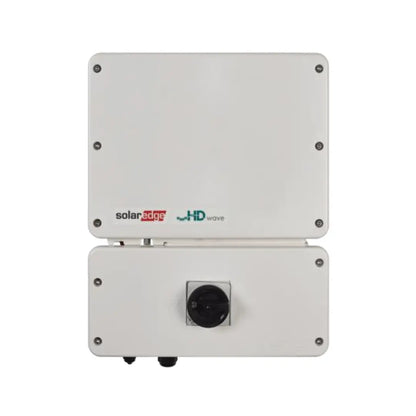 A product image of solaredge HD Wave inverter on a white background