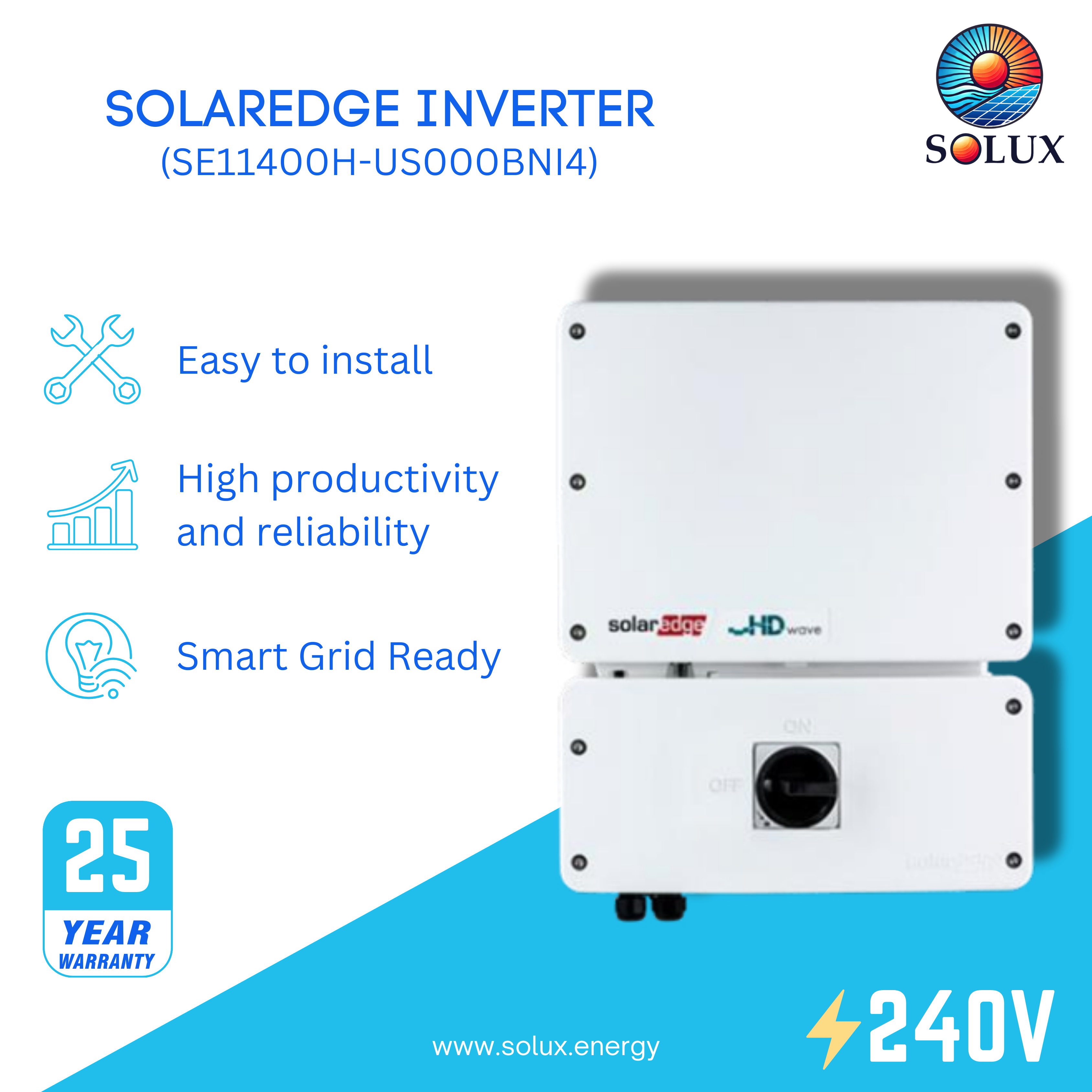 The solaredge se11400h-us is a revenue-grade meter that accurately measures energy consumption and production.