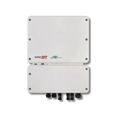 A product image of solaredge 3k watts inverter with hd wave technology on a white background