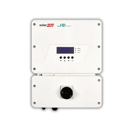 A product image of solaredge 3.8kW hd wave inverter on a white background