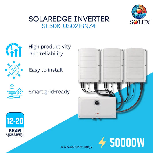 This is a graphic image for solaredge 50kw 3 phase inverter