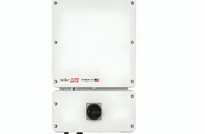 A product image of solaredge domestic content compliant on a white background