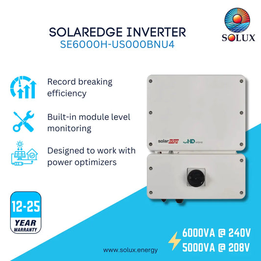 This is an image of solaredge 6000 watts single phase hd wave inverter with setup configuration