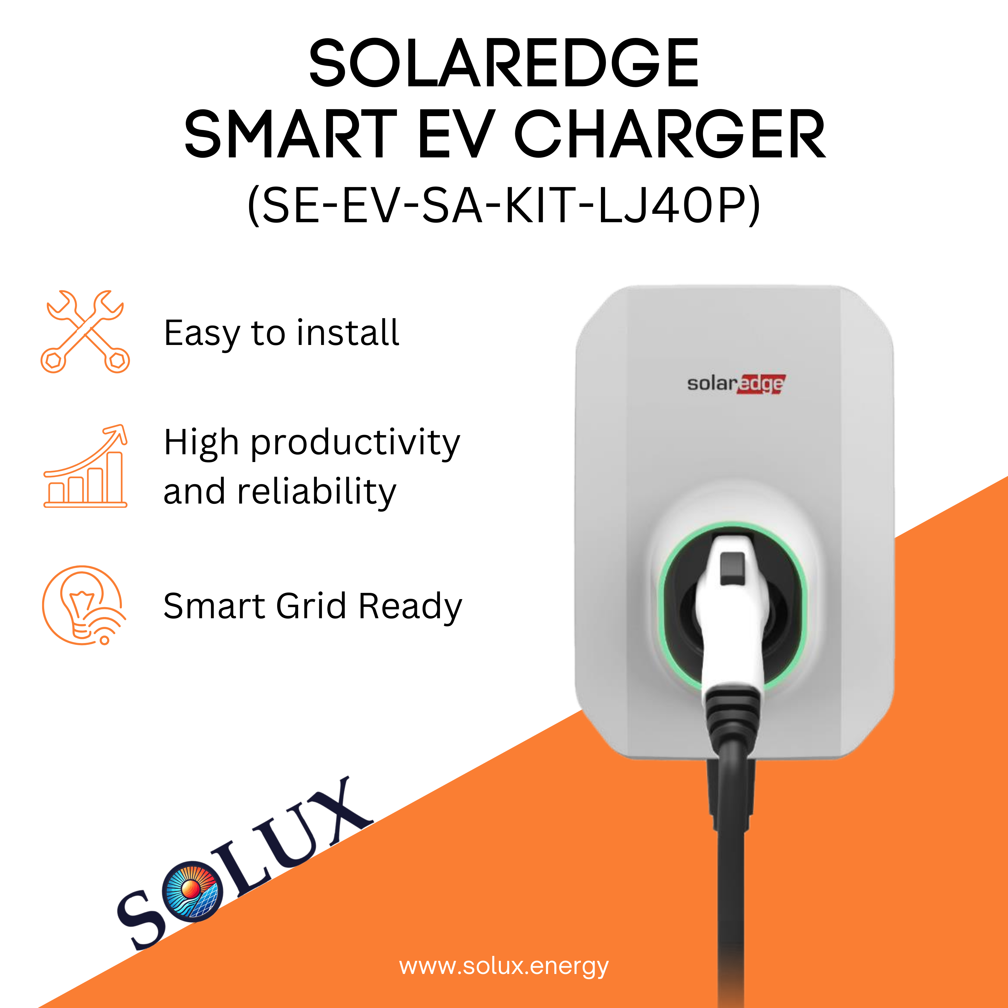 Charge your electric vehicle with solar energy using the solaredge ev charger.