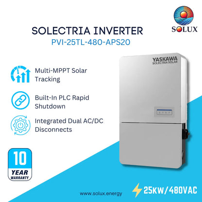 This is an image of Solectria grid tied string inverter, 25.0kW 3 phrase