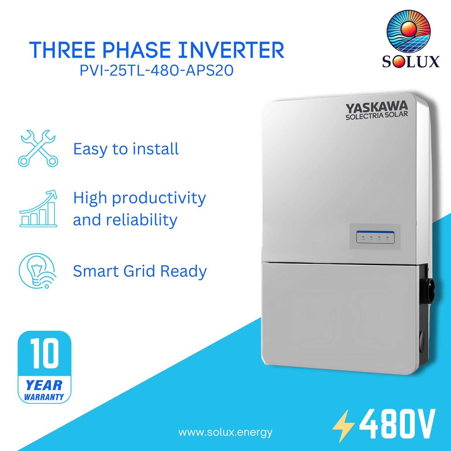 This is an image of PVI-25TL-480-APS20 Tie grid inverter Solar