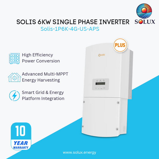 Solis 6kW Single Phase Inverter Solis-1P6K-4G-US-APS