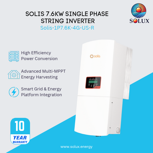Solis 7.6kW Single Phase String Inverter Solis-1P7.6K-4G-US-R (Tigo RSS transmitter)