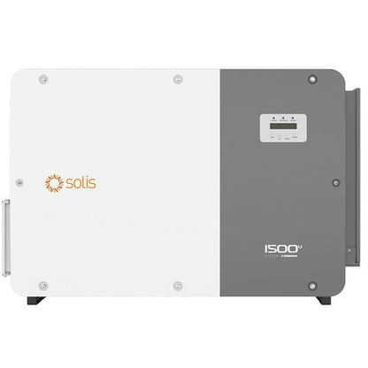 Solar inverter with Solis and ISO branding on a white background