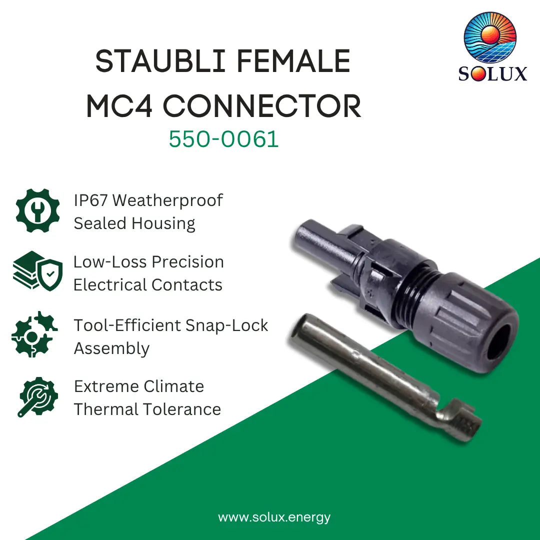 Staubli  550-0061 18-32.0016P0001-UR Female MC4 Connector