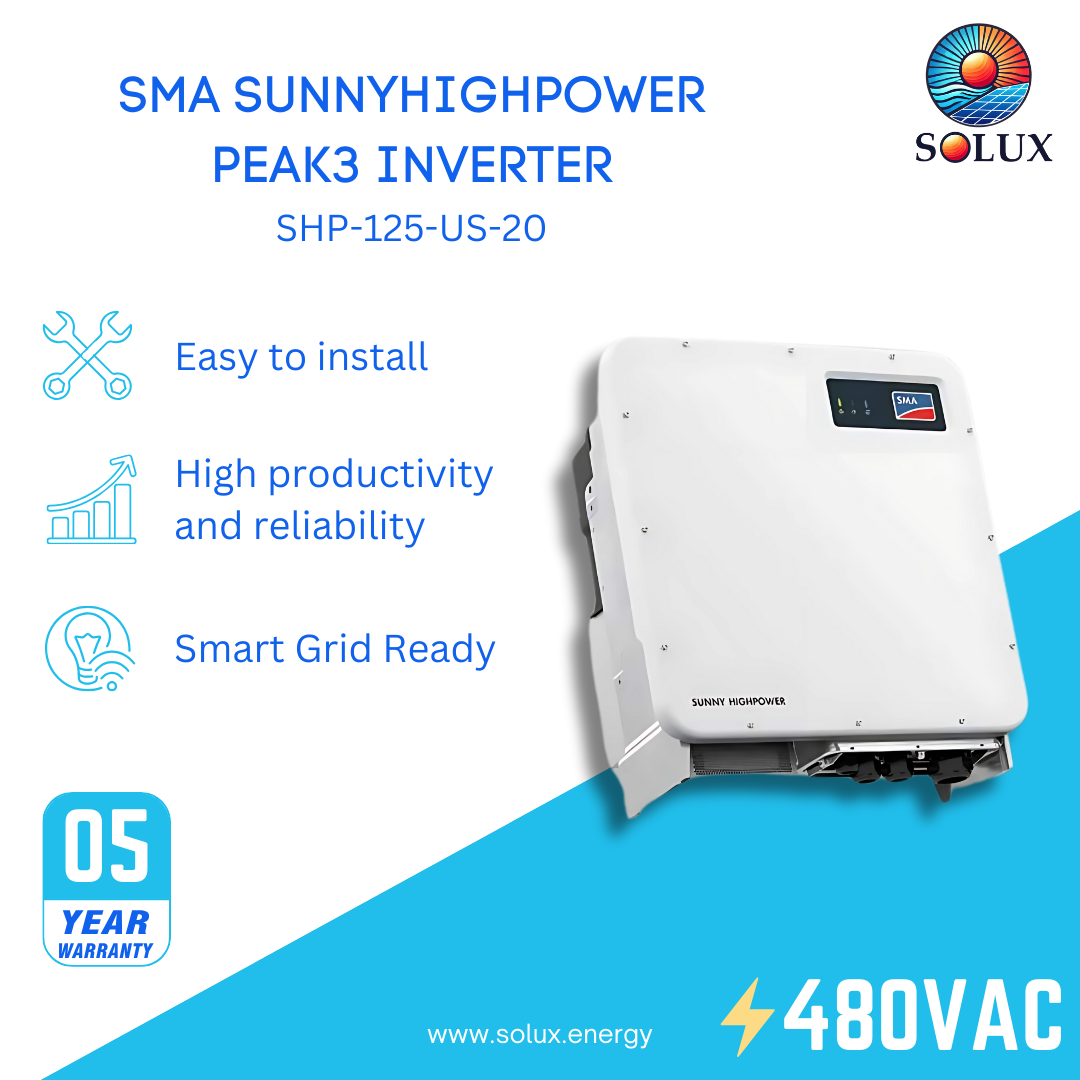 This is an image of Sunny Highpower PEAK3 125-US-20, 125KVA 480VAC SMA String Inverter