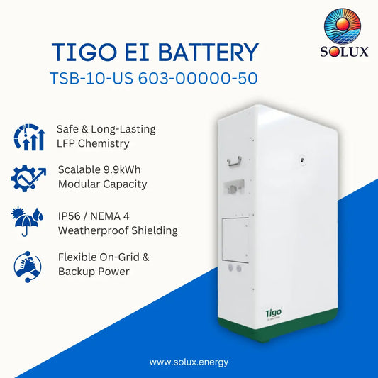 Tigo Energy Intelligence Battery TSB-10-US 603-00000-50 10kwh Battery with Enclosure