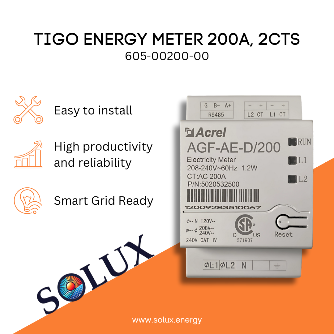 This is an image of Tigo Energy Electric Meter 605-00200-00 200A Meter, 2CTs