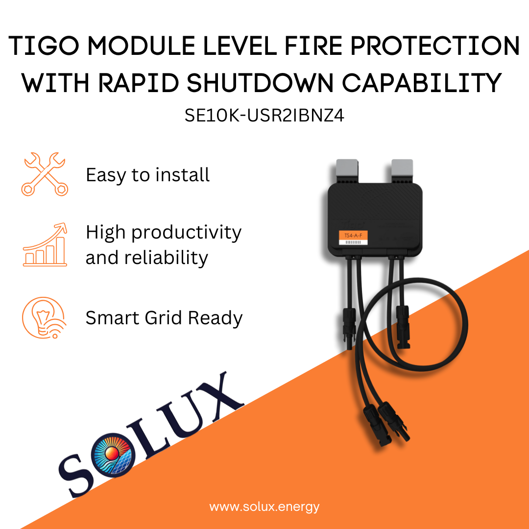 This is an image of Tigo Fire Safety Module with Rapid Shutdown Capability 1.2m MC4 Cables