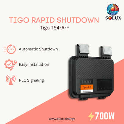 Tigo TS4-A-F Module Level Fire Protection with Rapid shutdown Capability with 1.2m MC4 Cables