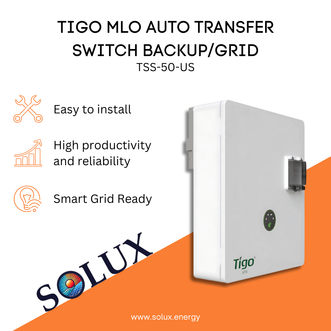This is an image of Tigo 50 Amp Automatic Transfer Switch Backup/Grid, MLO