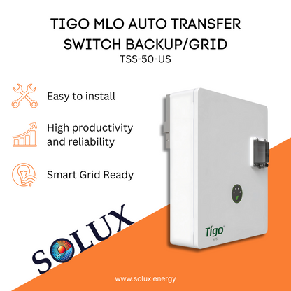 This is an image of Tigo 50 Amp Automatic Transfer Switch Backup/Grid, MLO