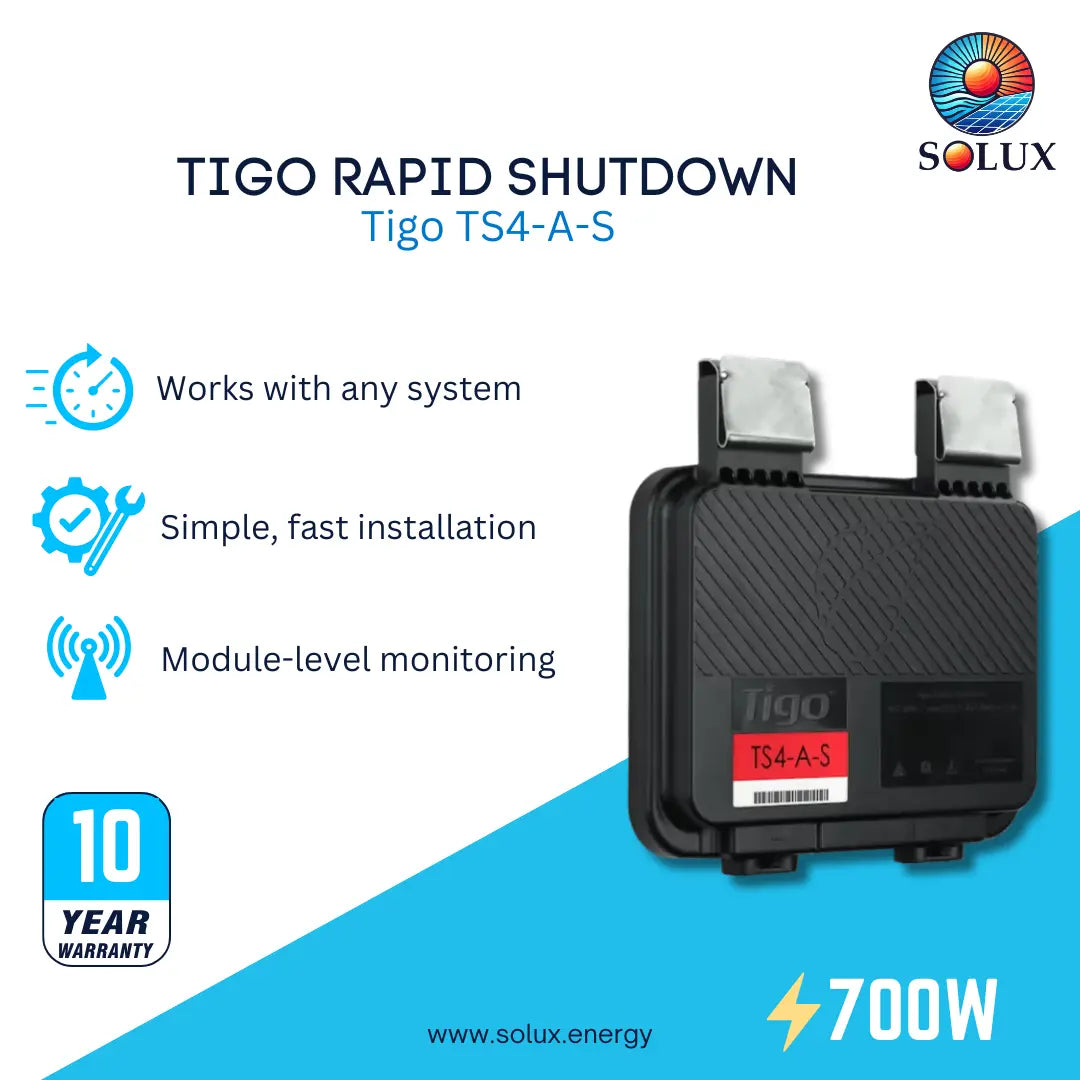 This is a product image of tigo rapid shutdown, module level monitoring TS4-A-S