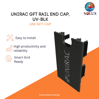 UNIRAC GFT RAIL END CAP, UV-BLK