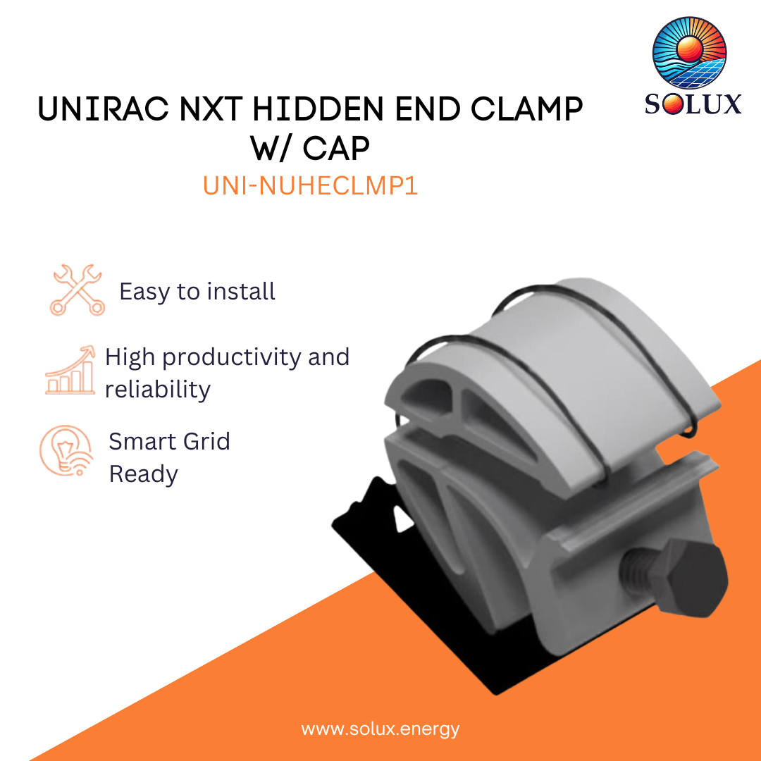 Unirac NXT HIDDEN END CLAMP W/ CAP