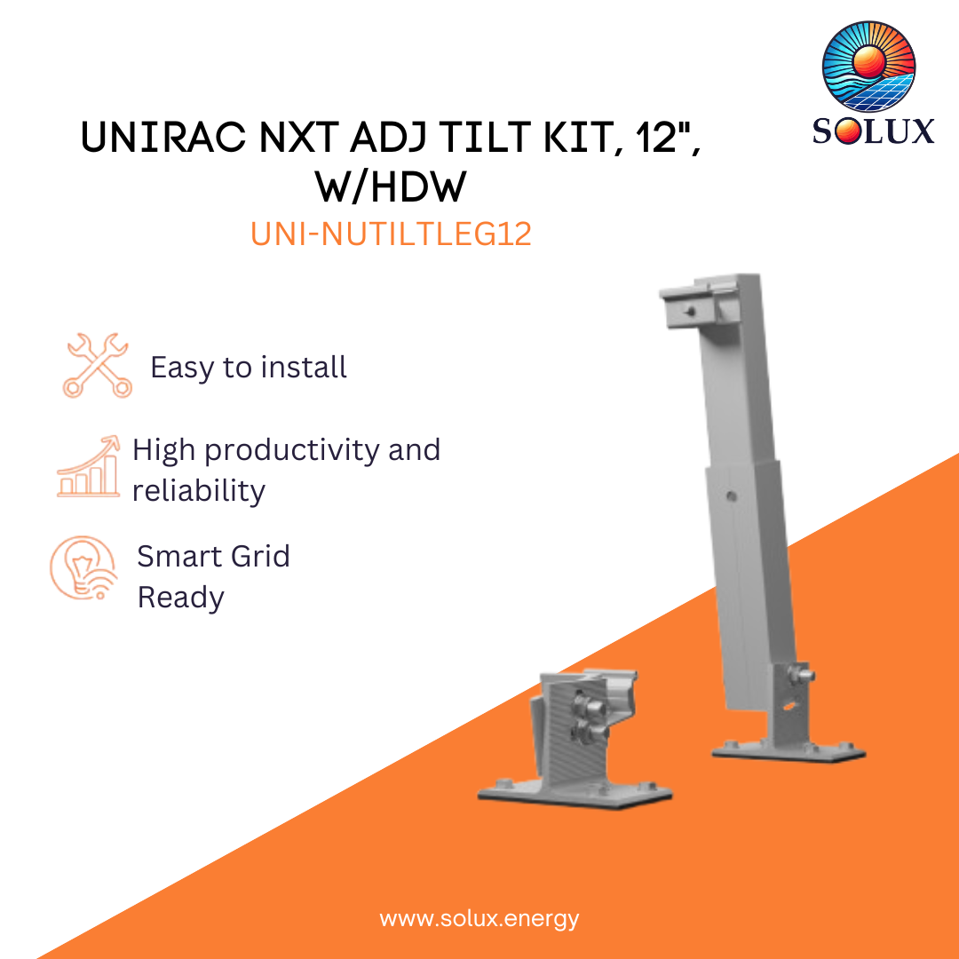 UNIRAC NXT ADJ TILT KIT, 12", W/HDW