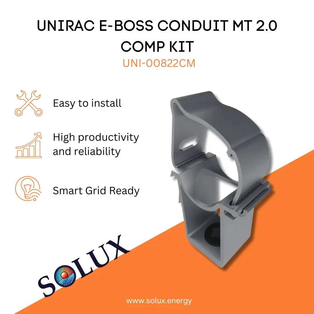 This is an image of Conduit Mounting Rail 2.0 Comp Kit - Unirac E-Boss