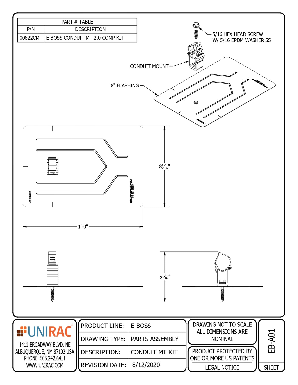 Conduit. It Rails Conduit Mounting Rail 2.0 Comp Kit - Unirac E-Boss – Solux, LLC