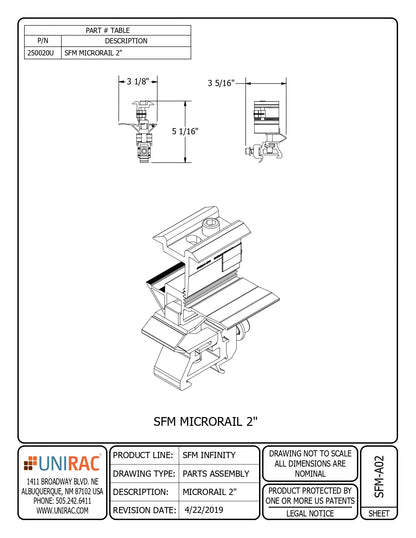 UNI-250020U rail less solar mount