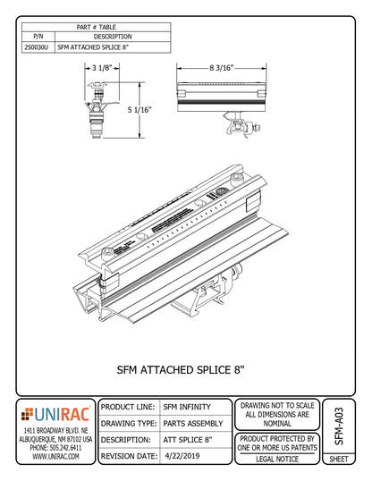 UNI-250030U aluminum splice